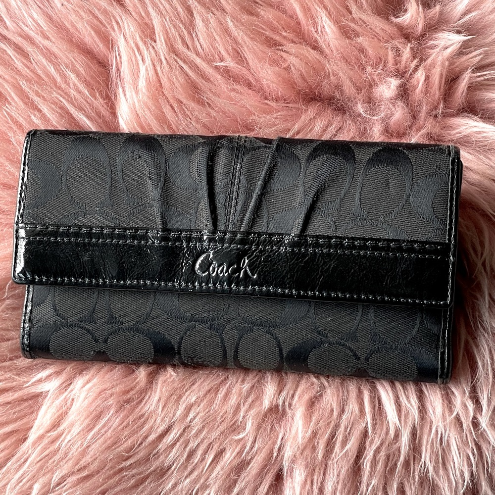 Black Coach long wallet